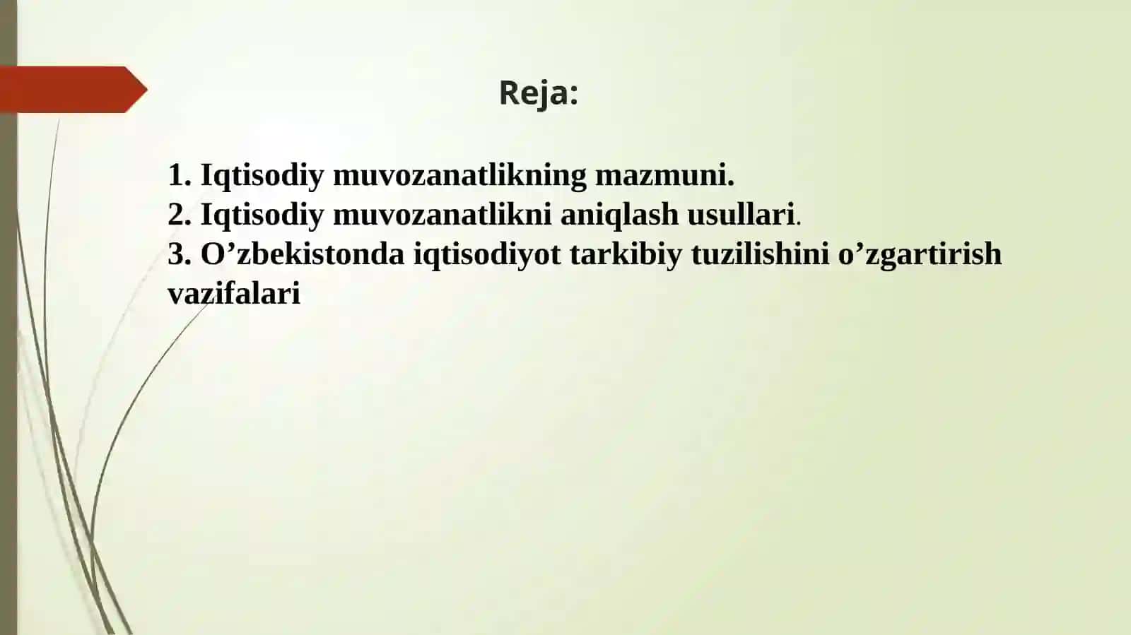 MILLIY IQTISODIYOTNING MUVOZANATI VANISBATLARI 2