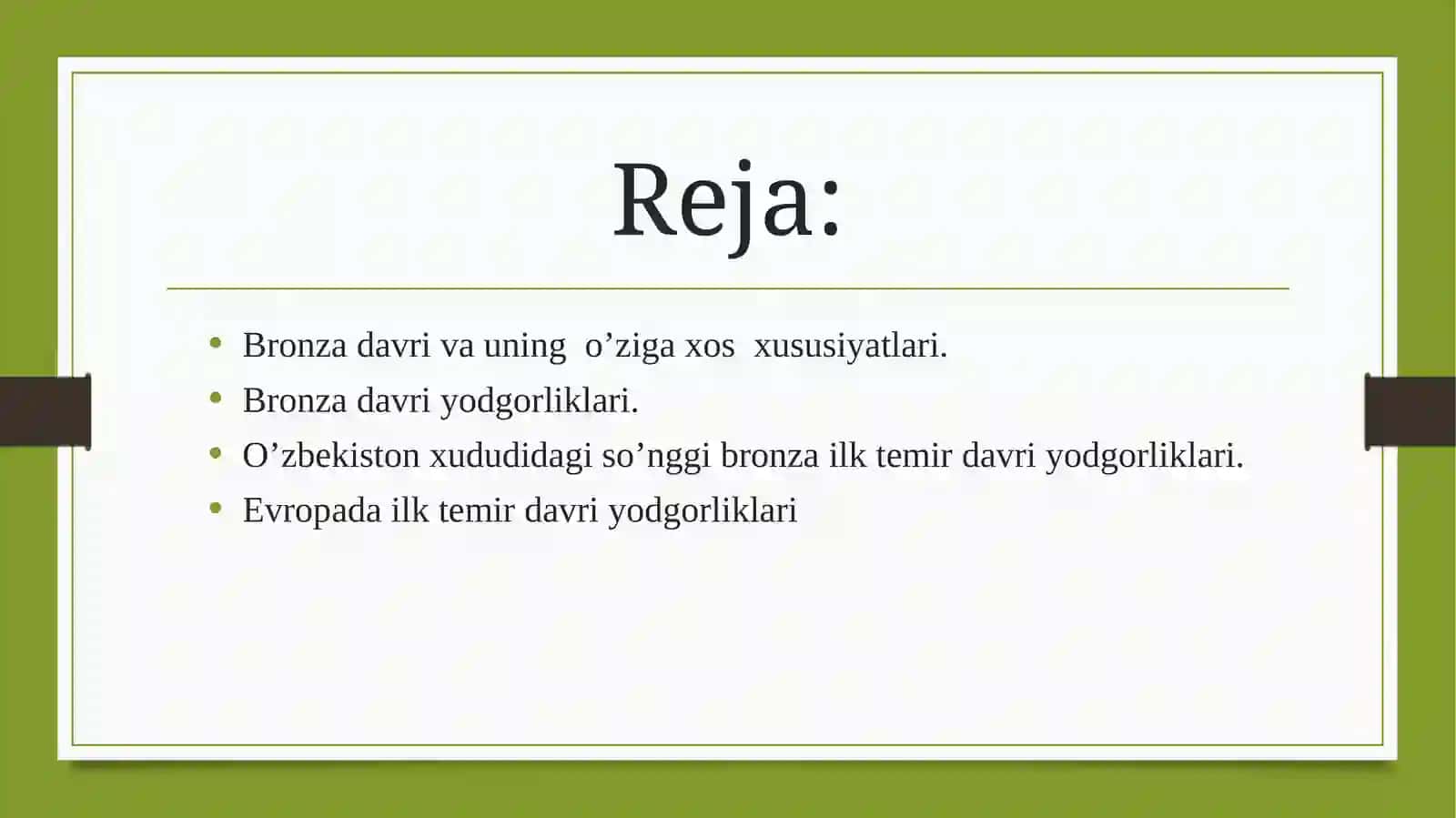 Bronza va ilk temir davri 2