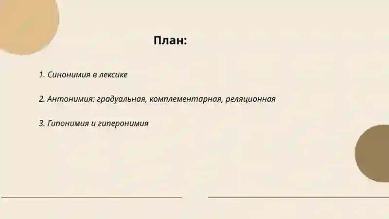 Системные отношения в лексике 2