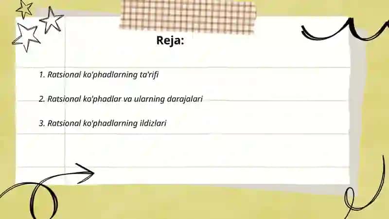 Ratsional ko'phadlar 2