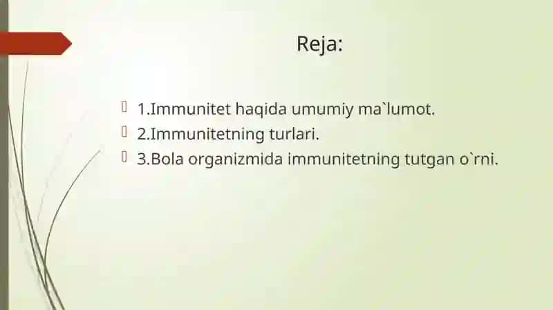 Immunitet va uning bola organizmida tutgan o'rni 2