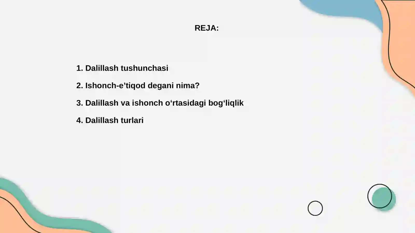 Dalillash va ishonch-eʼtiqodning shakillanish jarayoni 2