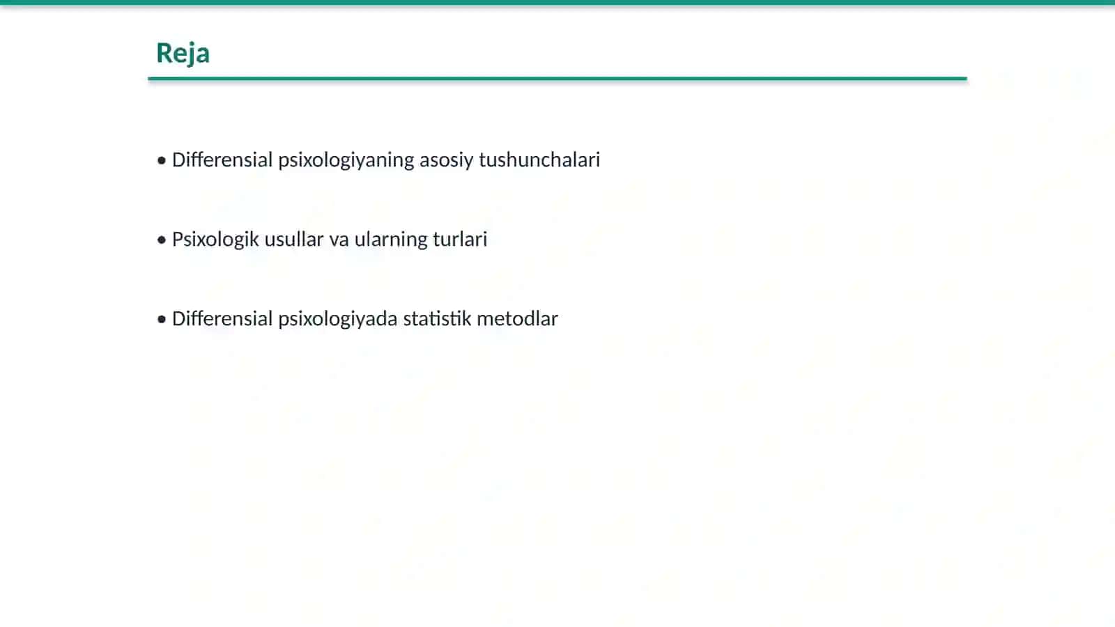 Differensial psixologiya usullarining tasnifi 2