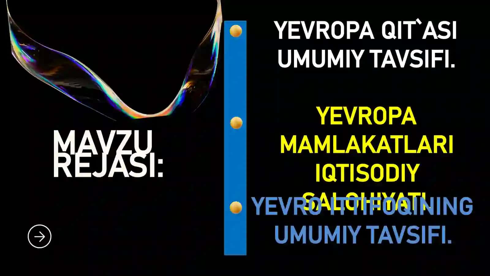 YEVROPA MAMLAKATLARIGA IQTISODIY-GEOGRAFIK TAVSIF 2