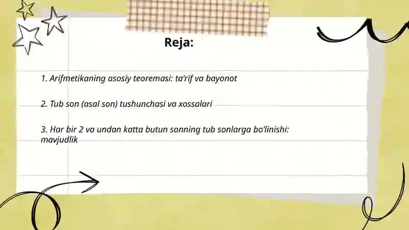 Arifmetikaning asosiy teoremasi 2