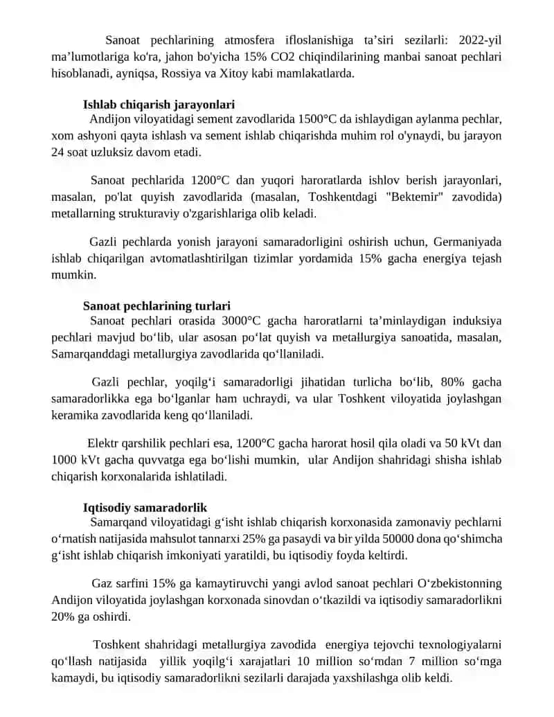 Sanoat pechlari 2