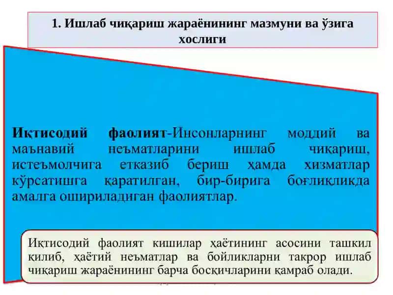 Ишлаб чиқариш жараёни 2