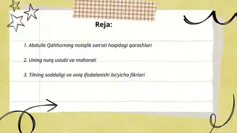 Abdulla Qahhorning notiqlik,til va nutq borasidagi fikrlari 2