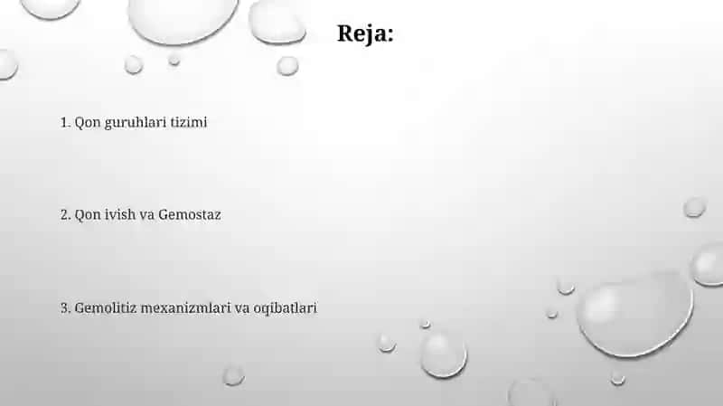 Qon guruhlari, qon ivishi va gemoliz 2
