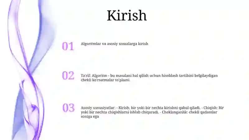 Algoritm Va Uning Asosiy Xossalari 2