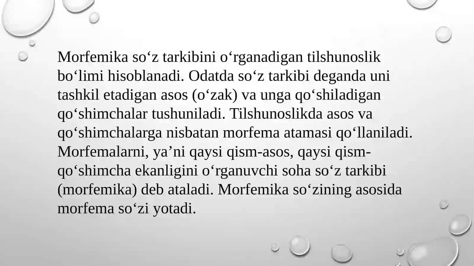 Morfemika. Morfema va uning turlari 2