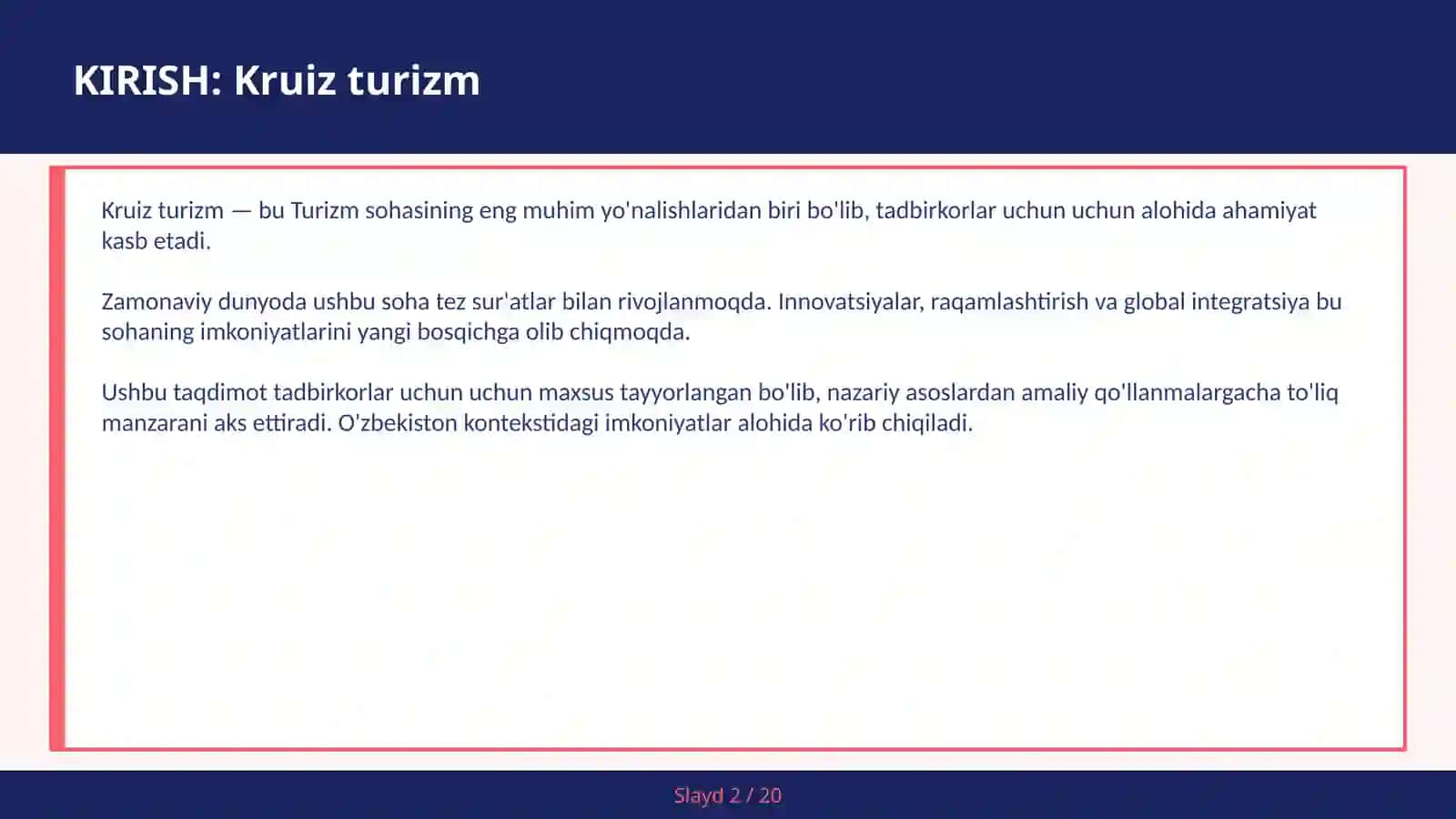 Kruiz turizm 2