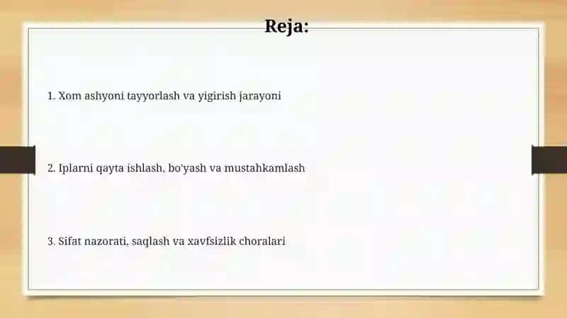 Gilamlar ishlab chiqarish uchun ip tayyorlash 2