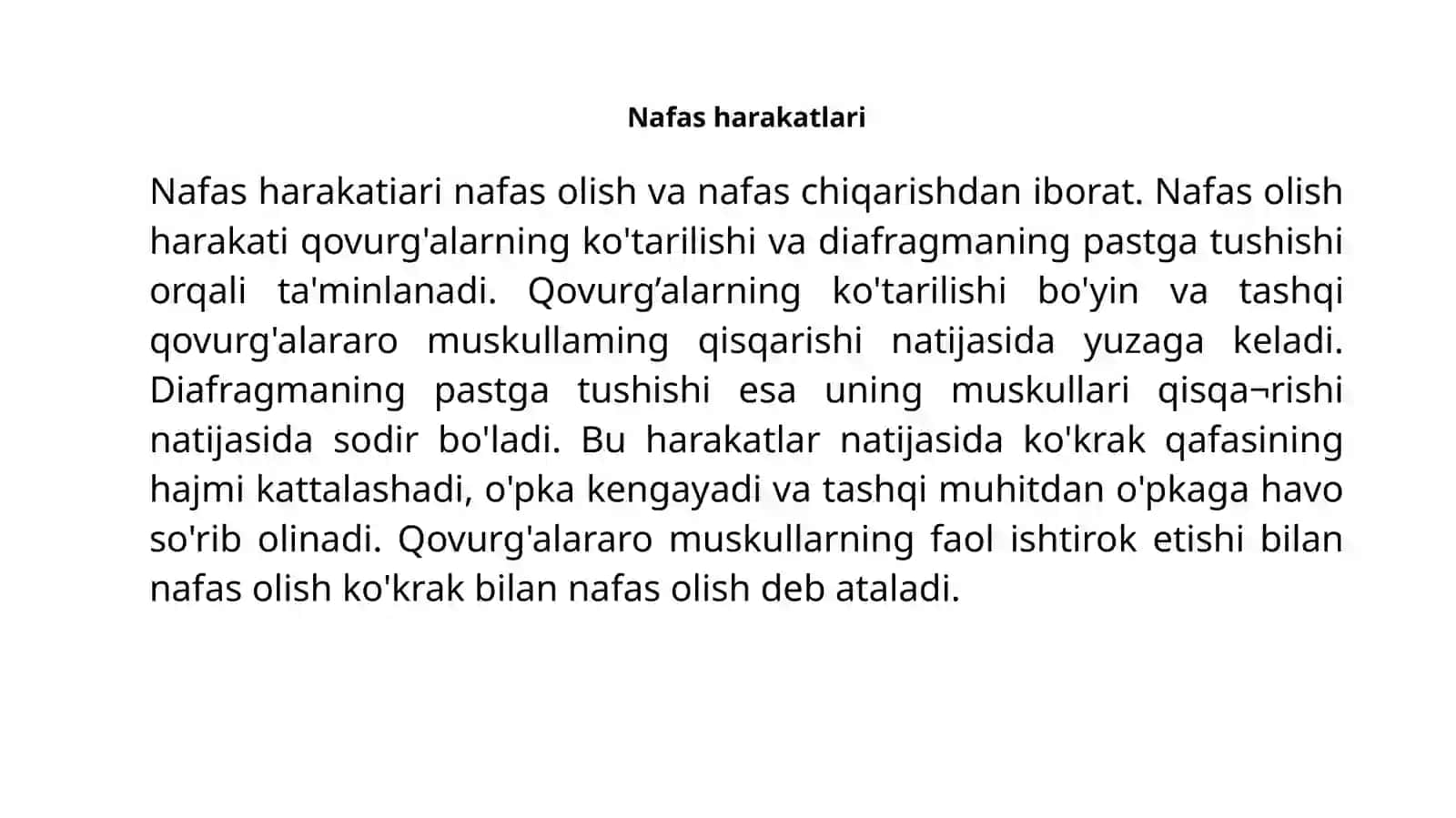 Nafas harakatlari 2
