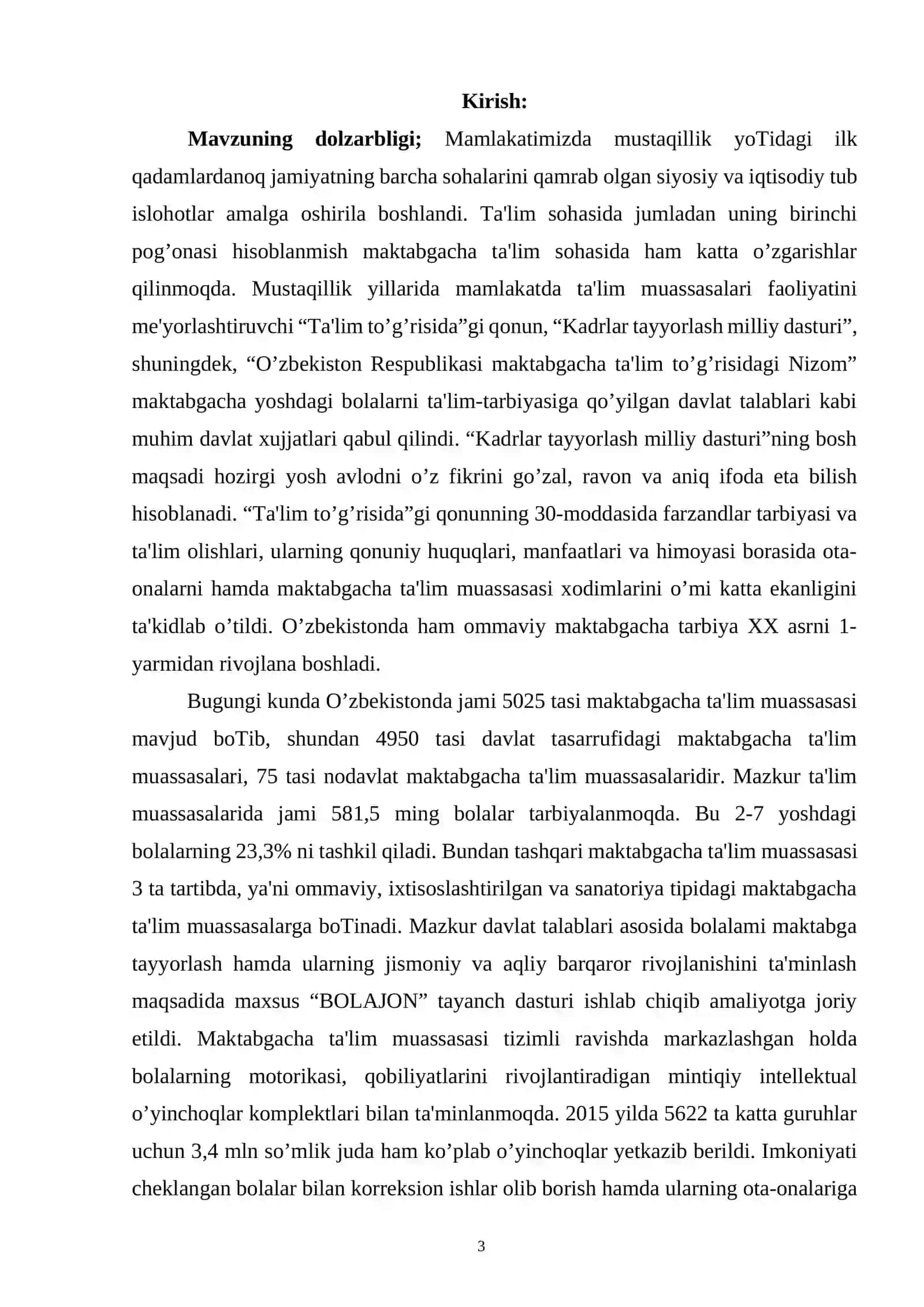 Nodavlat maktabgacha ta`lim tashkilotlarida mudiraning ish faoliyati 2