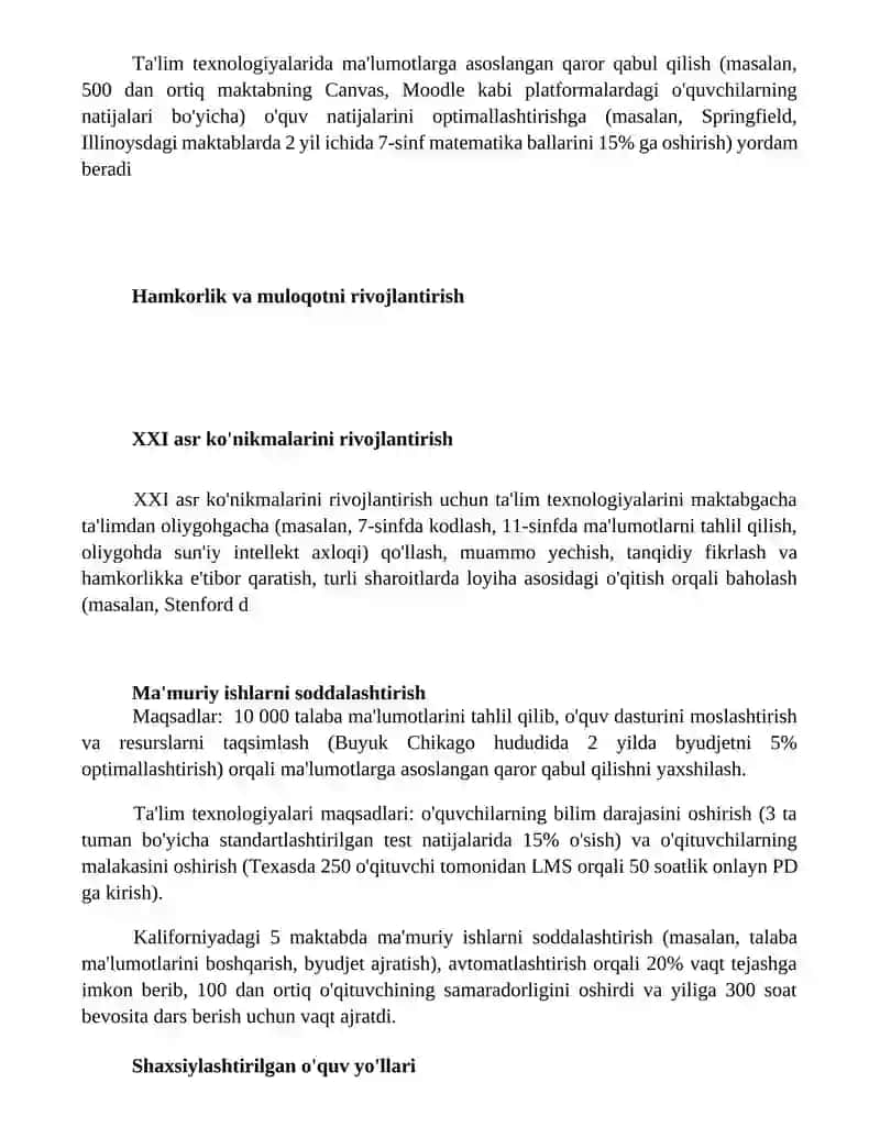 Texnologiya ta'limi va tarbiyasining maqsad va vazifalari 2