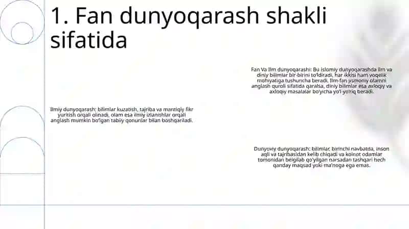 Fan Va Ilm Dunyoqarash Shakli 2