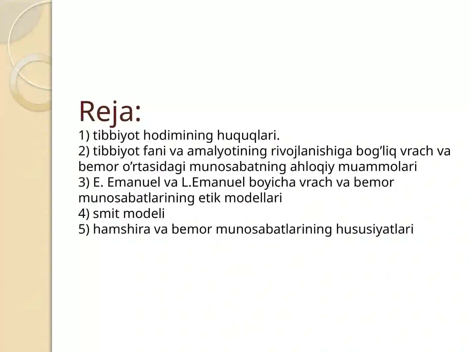 Tibbiyot hodimining huquqlari 2