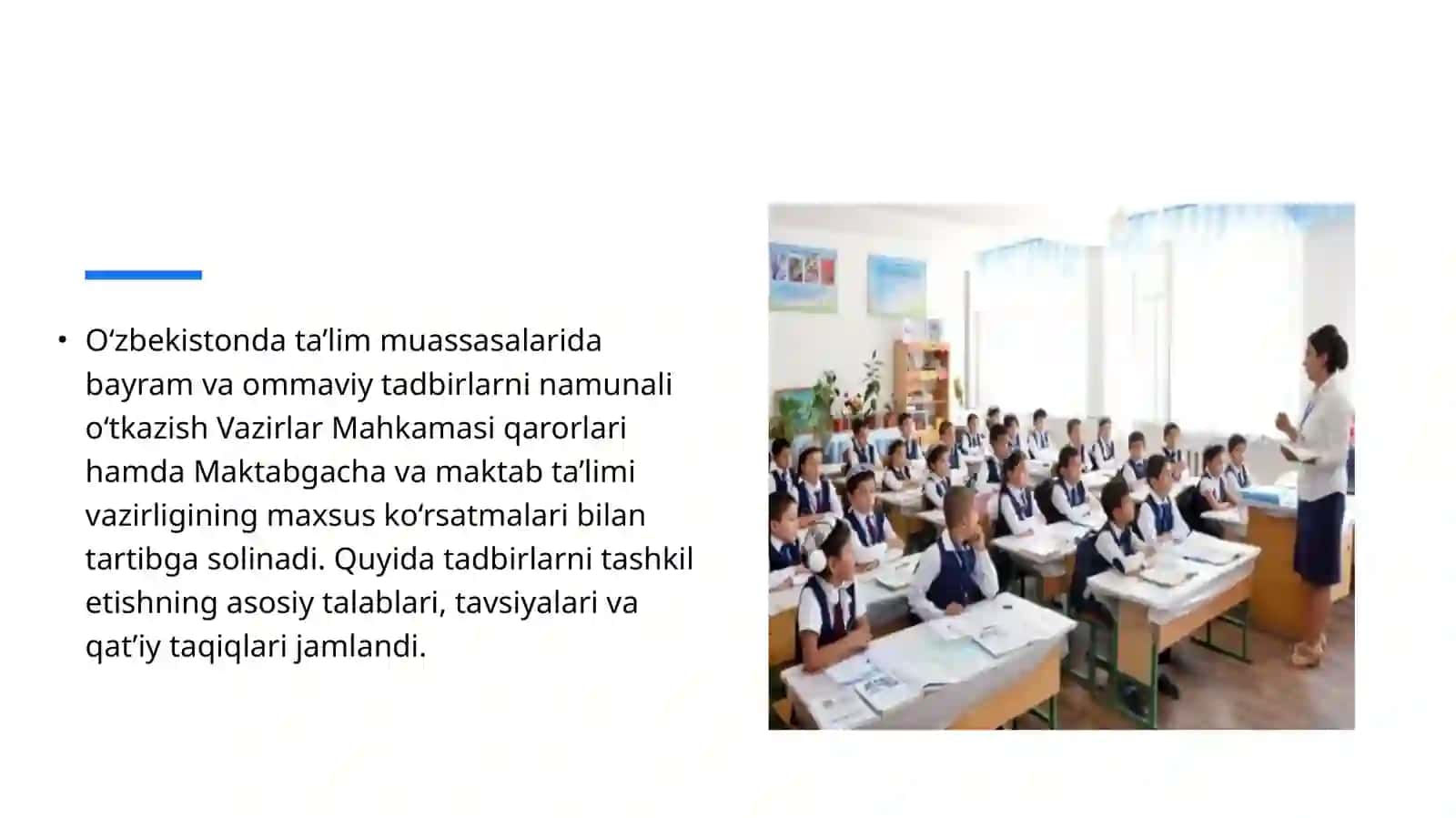 Ta'lim Muassasalarida Bayramlarni Namunali O'tqazish 2