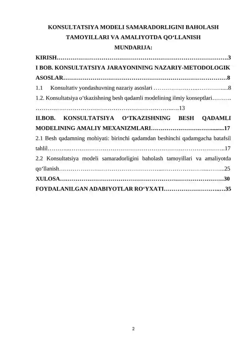 "KONSULTANTNING KASBIY TAYYORGARLIGI" 2