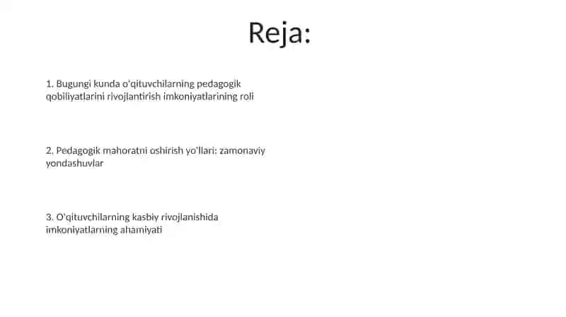 Pedagogik qobiliyatlarni rivojlantirish 2
