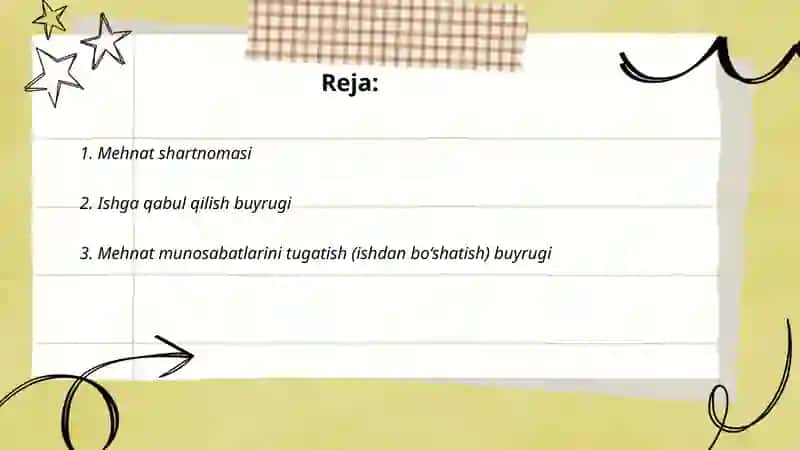 Mehnat shartnomasi 2