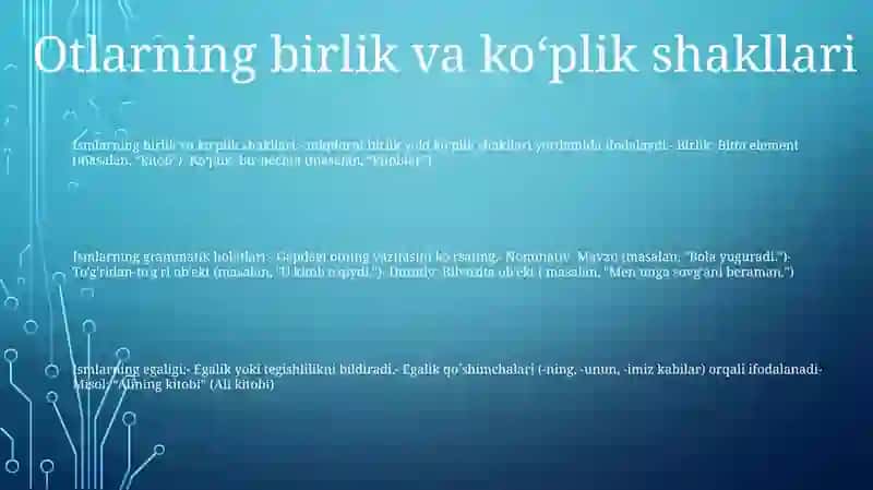 Otlarning Nokategorial Shakli 2