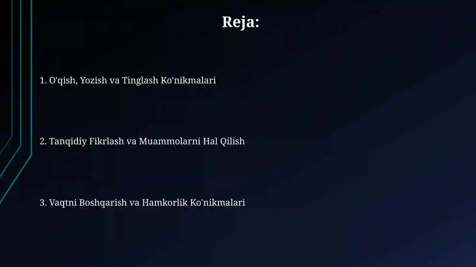Akademik ko'nikma 2