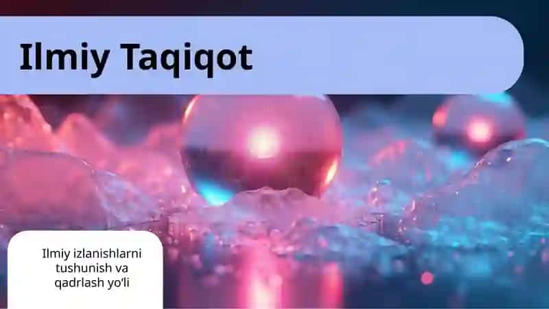 Ilmiy Tadqiqot Metodologiyasi 2