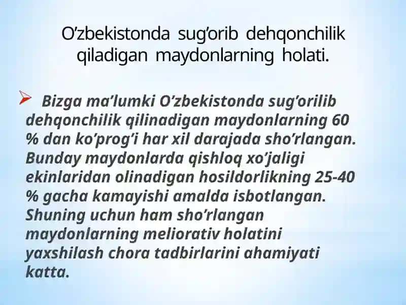 Sho’rlangan tuproqlar 2