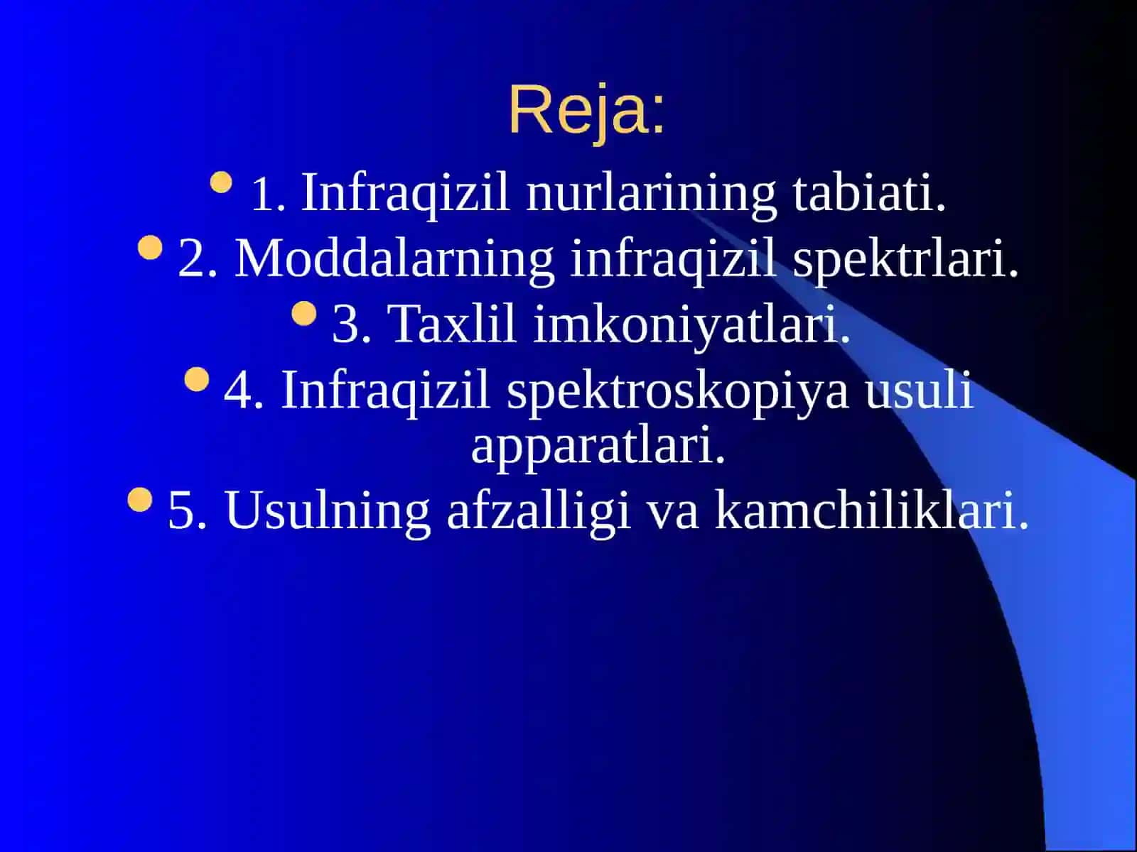 Infraqizil spektroskopik taxlil 2