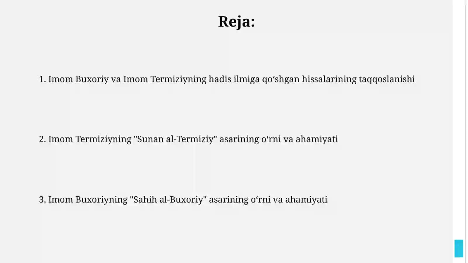 Sunan at-Termiziyning tuzilishi va mazmuni 2