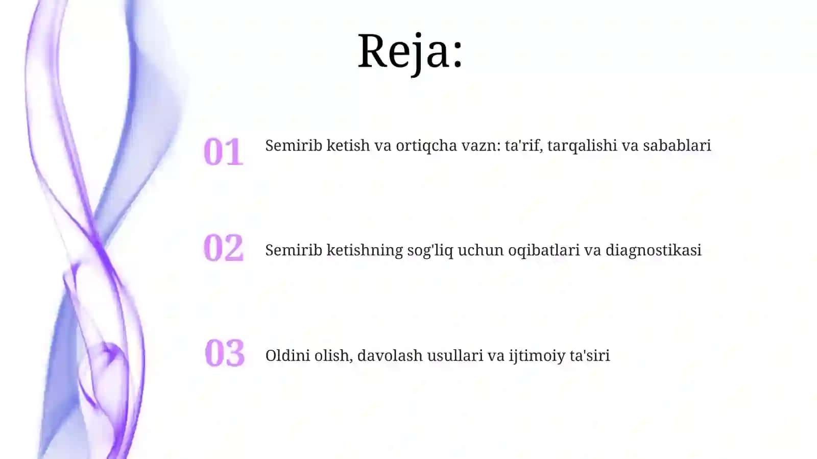 Semizlik va ortiqcha vaznlilik 2