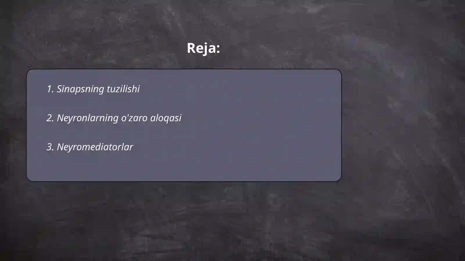 Qòzğalishning sinaps orqali òtishi 2