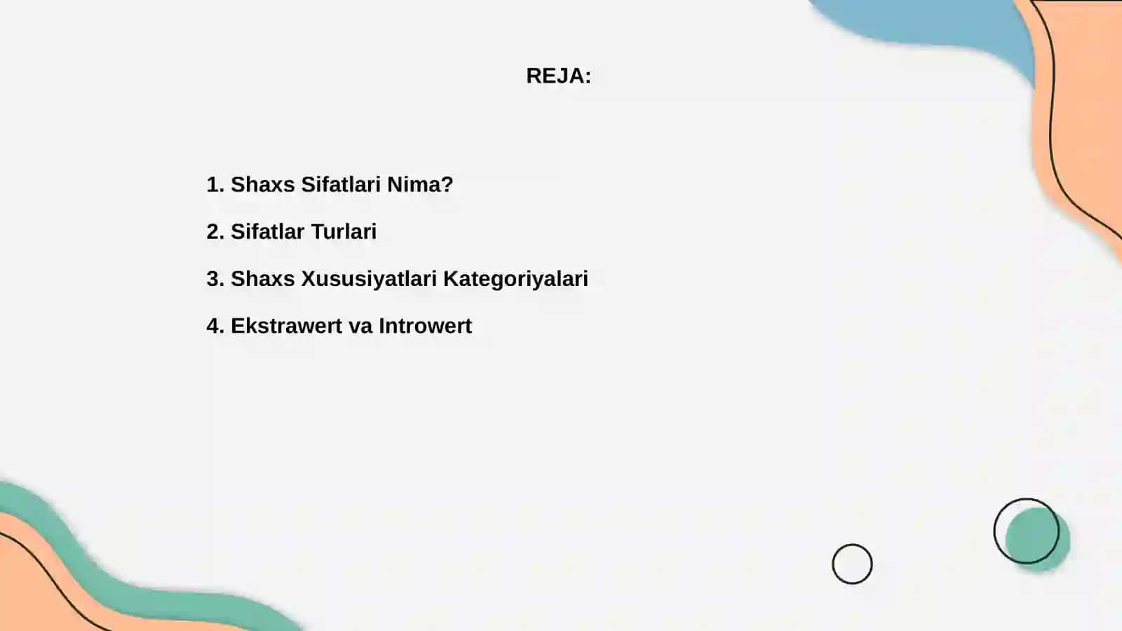 Shaxs sifatlarini tuzilishi 2