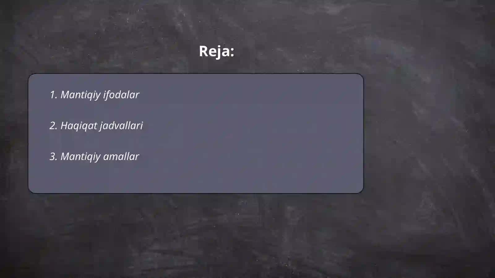Mantiq algebrasida sodda operatsiyalar 2