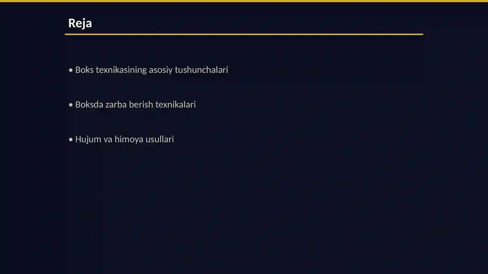 Boks boyicha texnik tayyorgarlik 2