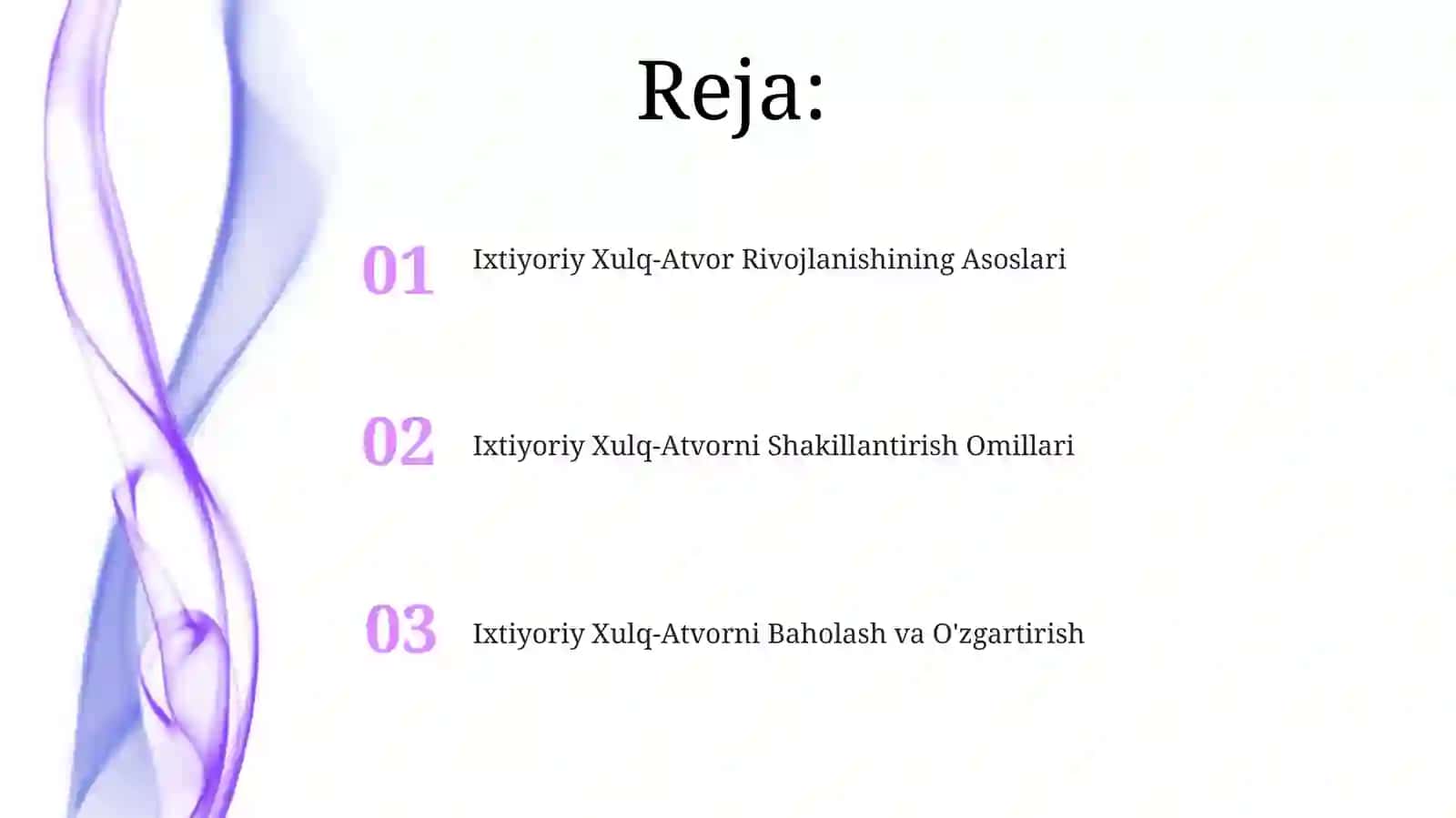 Ixtiyoriy Xulq-Atvor Rivojlanishining Asoslari 2