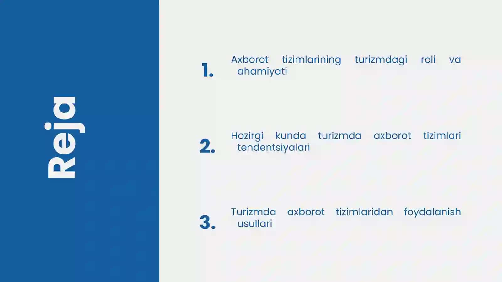 Axborot tizimlari turizmda 2