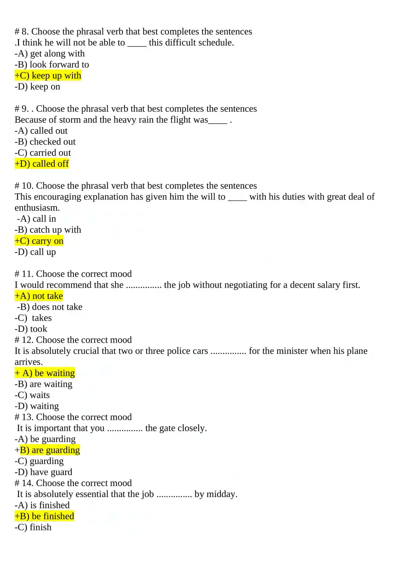 Mid term 1.Test for the 2nd course 2