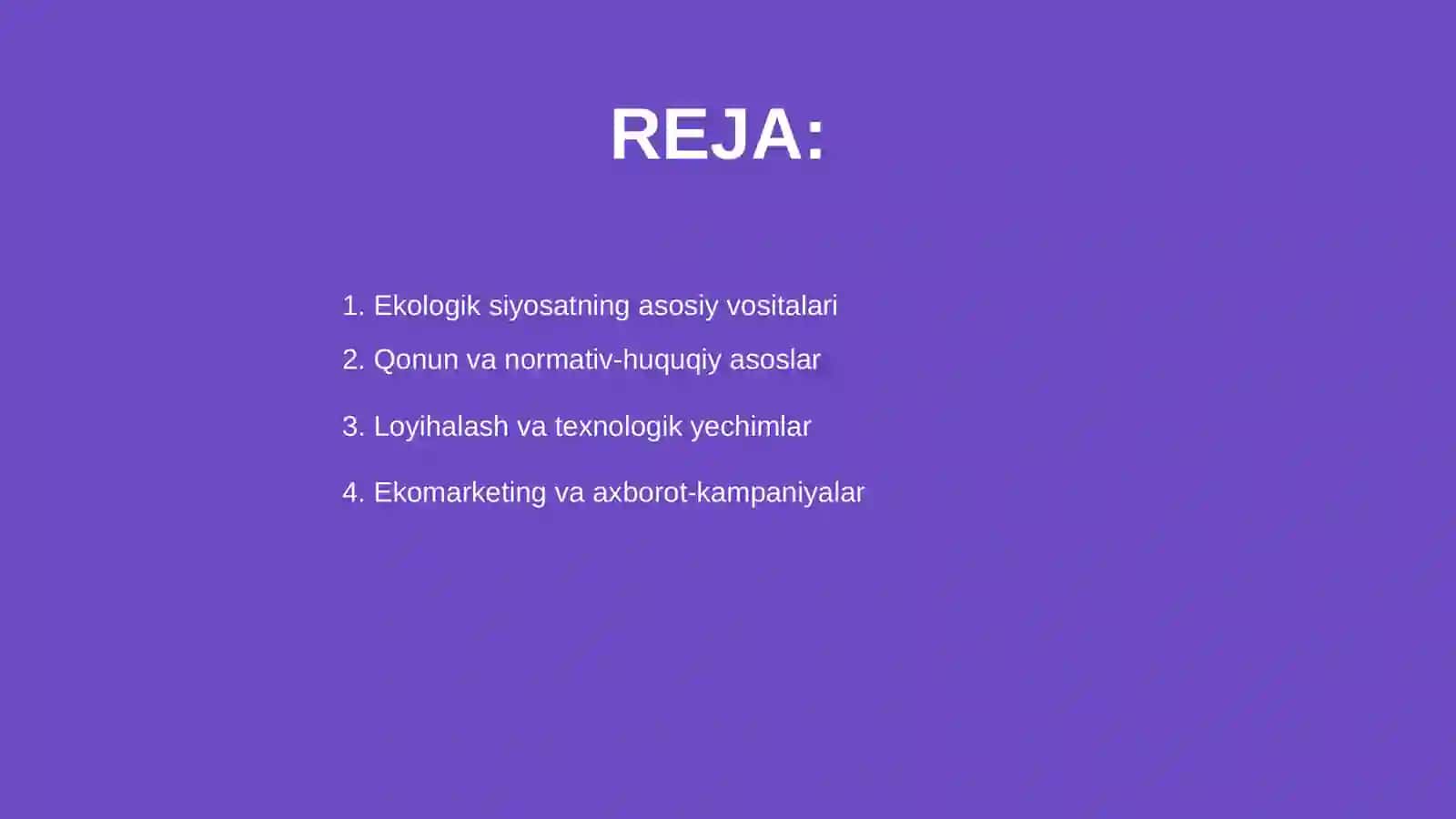 Ekologik siyosatning vositalari 2