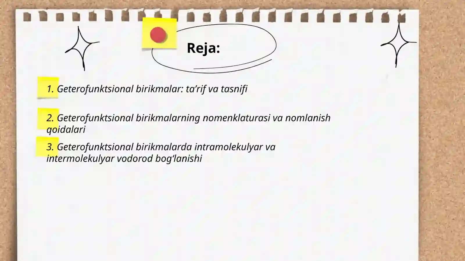 Geterofunktsional birikmalar.Gidroksikislotalar.Aldegido va ketokislotalar 2