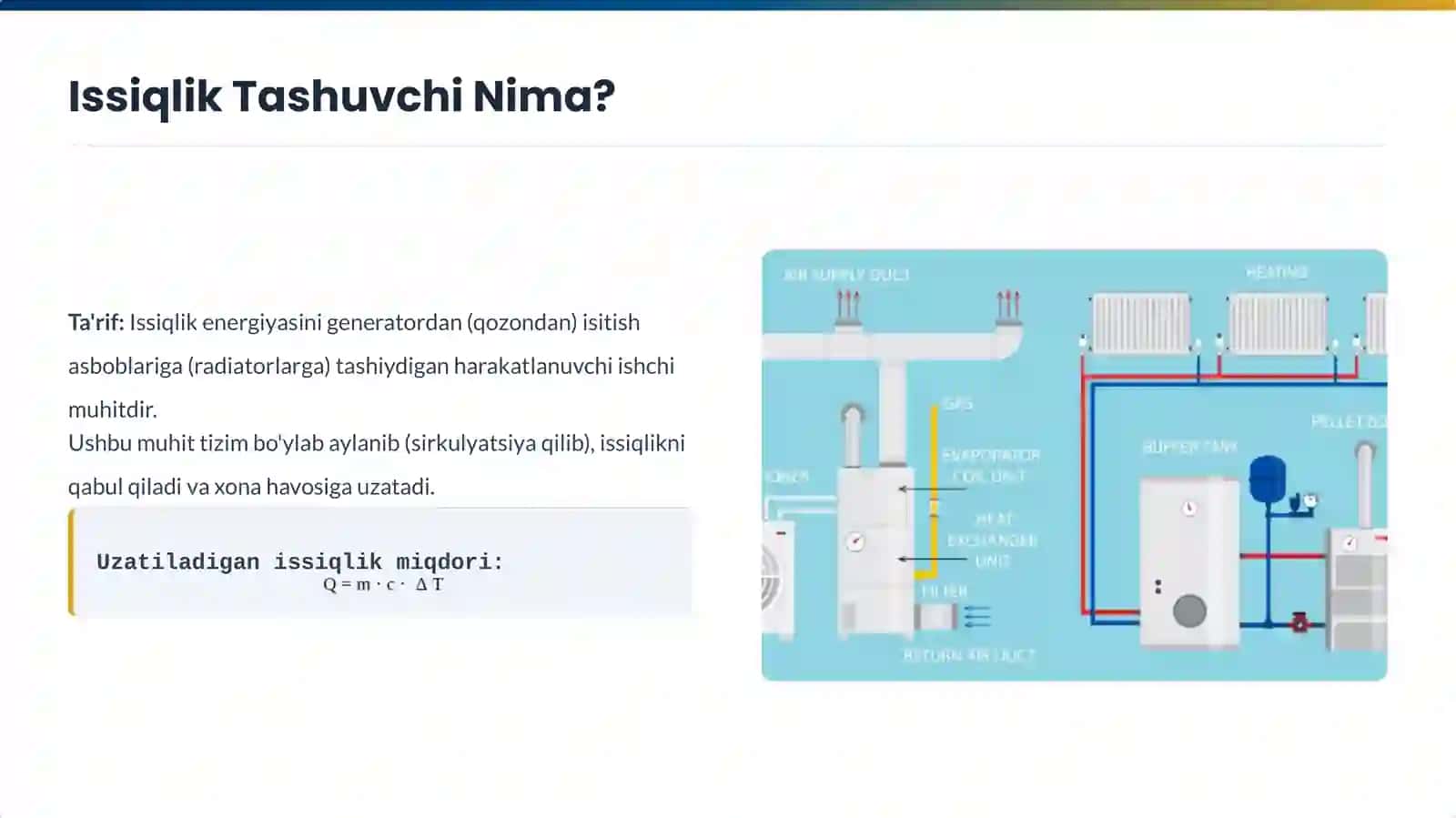 Isitish Tizimlarida Issiqlik Uzatuvchilar 2