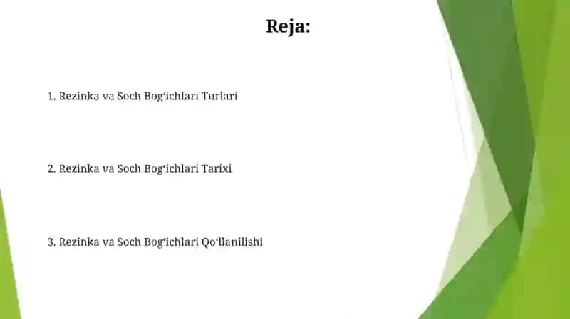 Rezinka va Soch Bogʻichlari 2