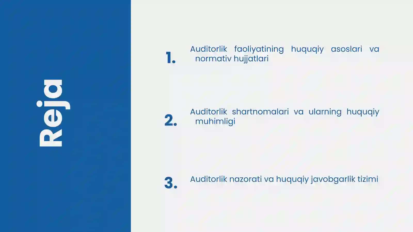 Auditorlik faoliyatining huquqiy asoslari 2