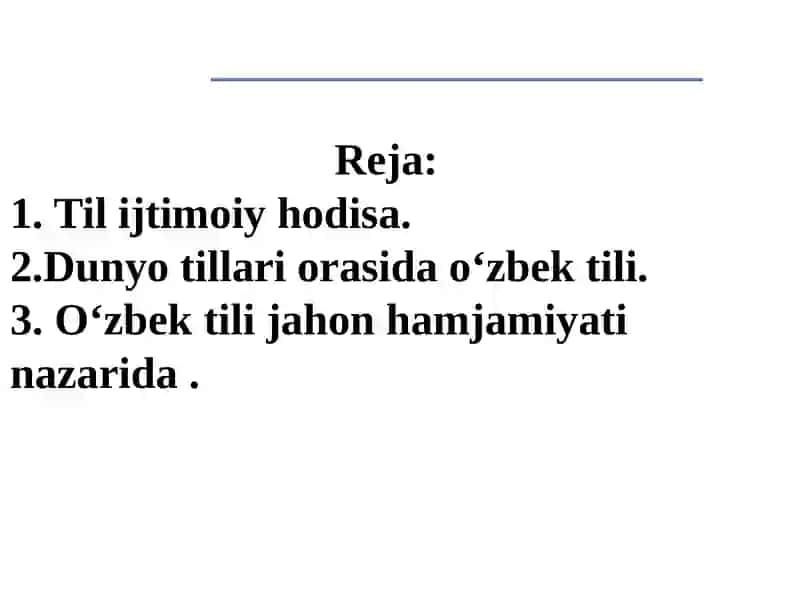 Oʻzbek tili va uning tillar tizimidagi oʻrni 2