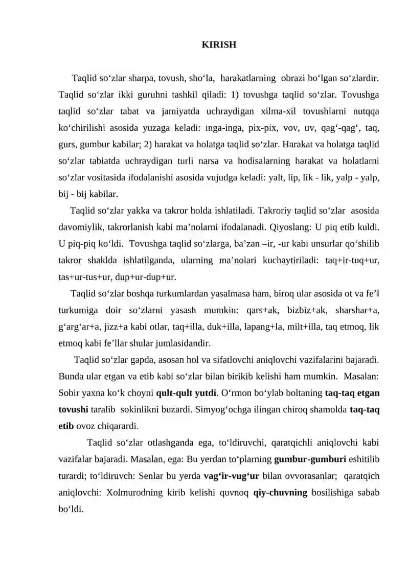 Taqlid so‘zlar tarixi 2