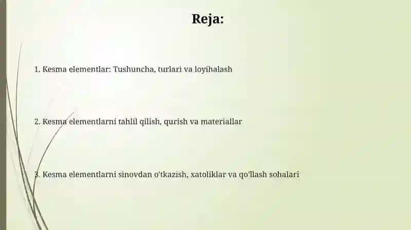 Kesma elementlar 2