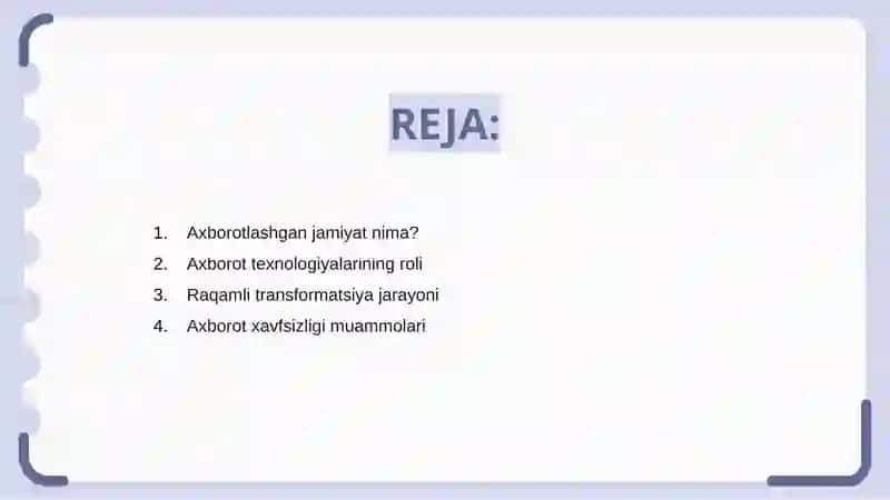 Axborotlashgan jamiyat va uning istiqbollari 2