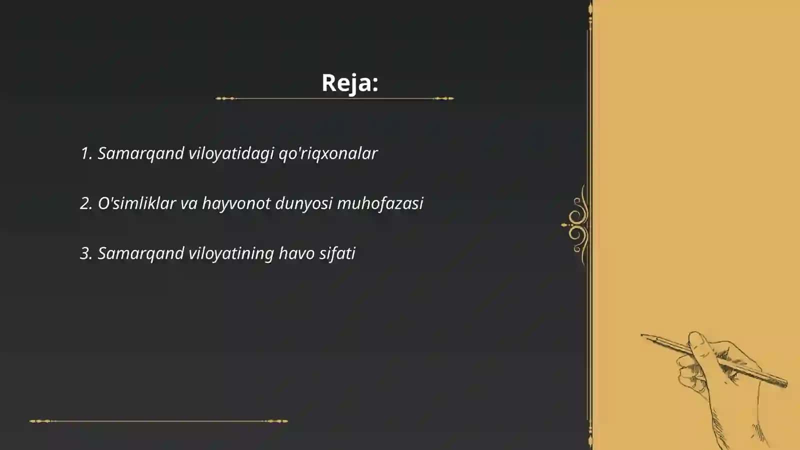 Samarqand viloyatining ekologik hududlari 2